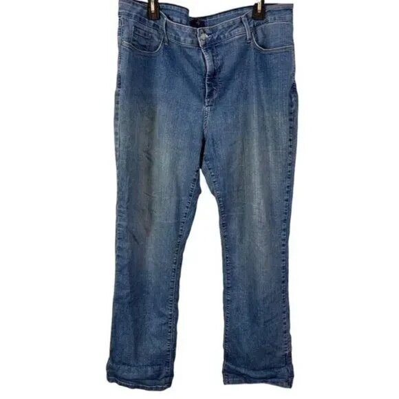 NYDJ Denim - NYDJ Not Your Daughters Jeans Ankle Medium Wash USA Made Straight Leg Jeans 18W